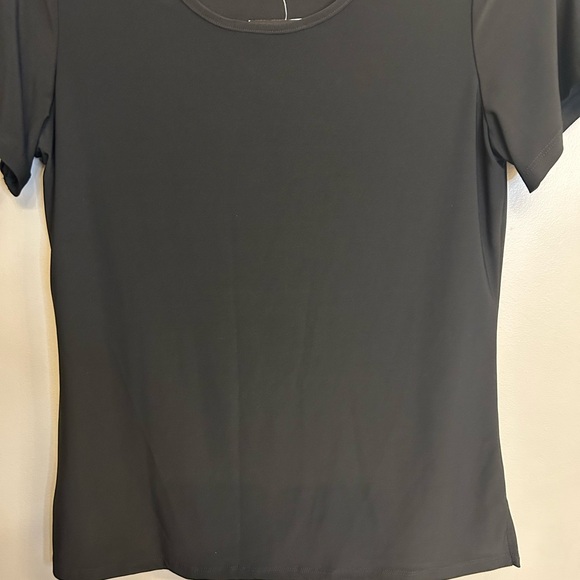 NWT Antthony Originals black slinky short sleeved top size S - Picture 6 of 11